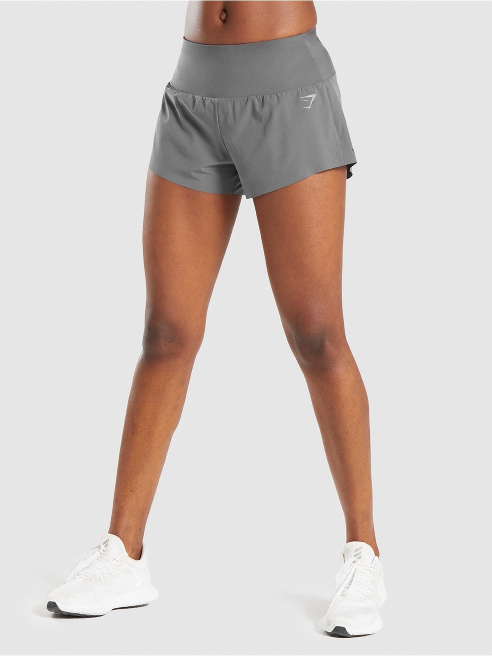 Gymshark Gray High-Waist Athletic Speed Charcoal Shorts